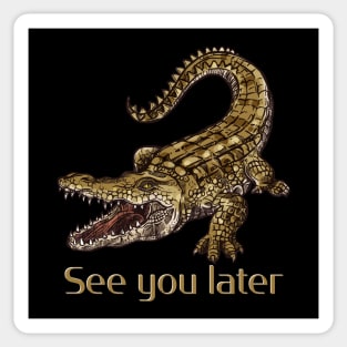 Crocodile See You Later Alligator Sticker